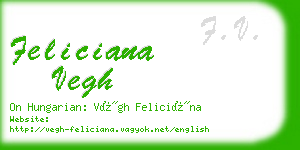 feliciana vegh business card